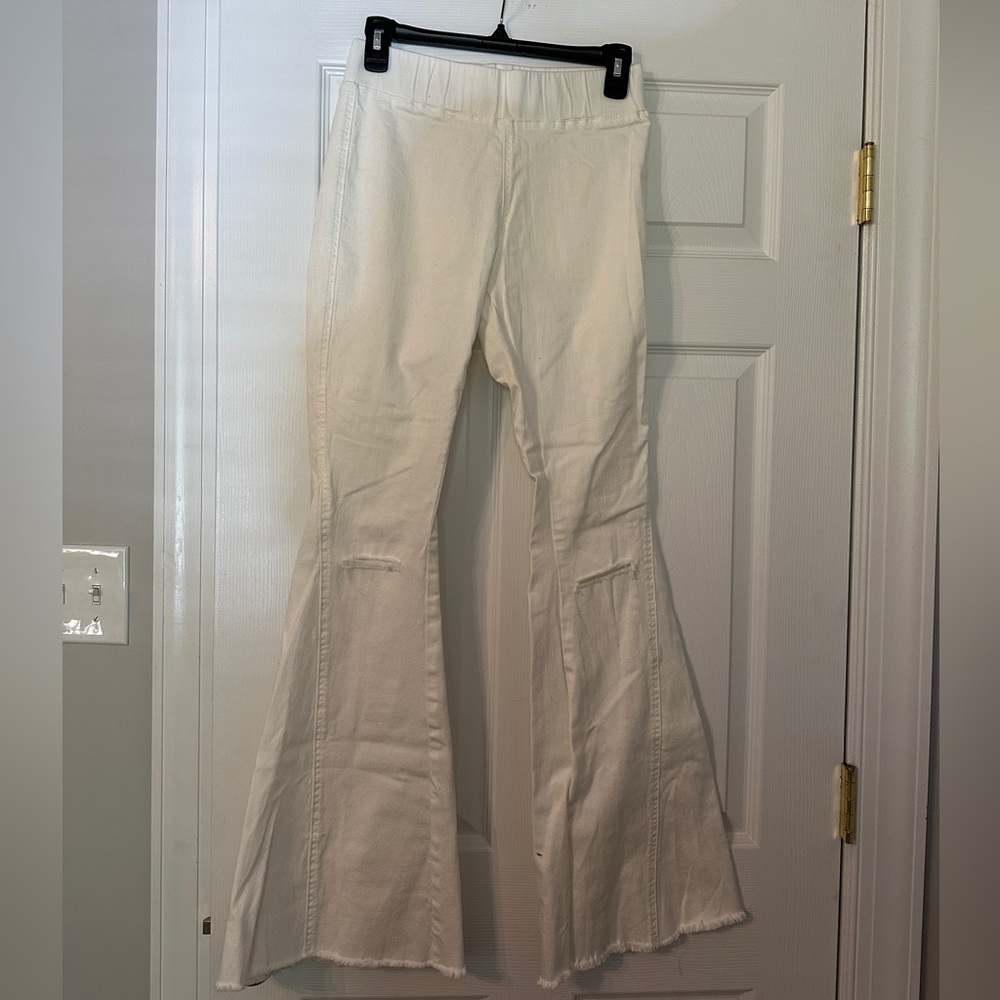 White flare bell bottom jeans
